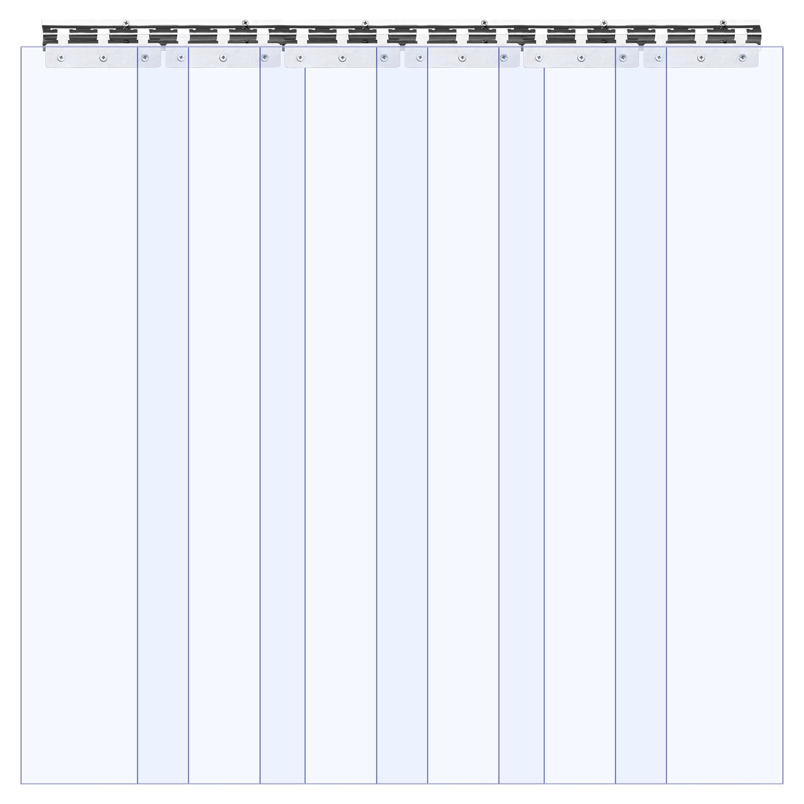 Clear PVC Strip Curtain, 84 in Height x 36 in Width x 0.08 in Thickness, 6 PCS Walk in Freezer Cooler Curtain Strips, Thermal Insulating Plastic Door Strips for Warehouse, Freezer, Garage Doors